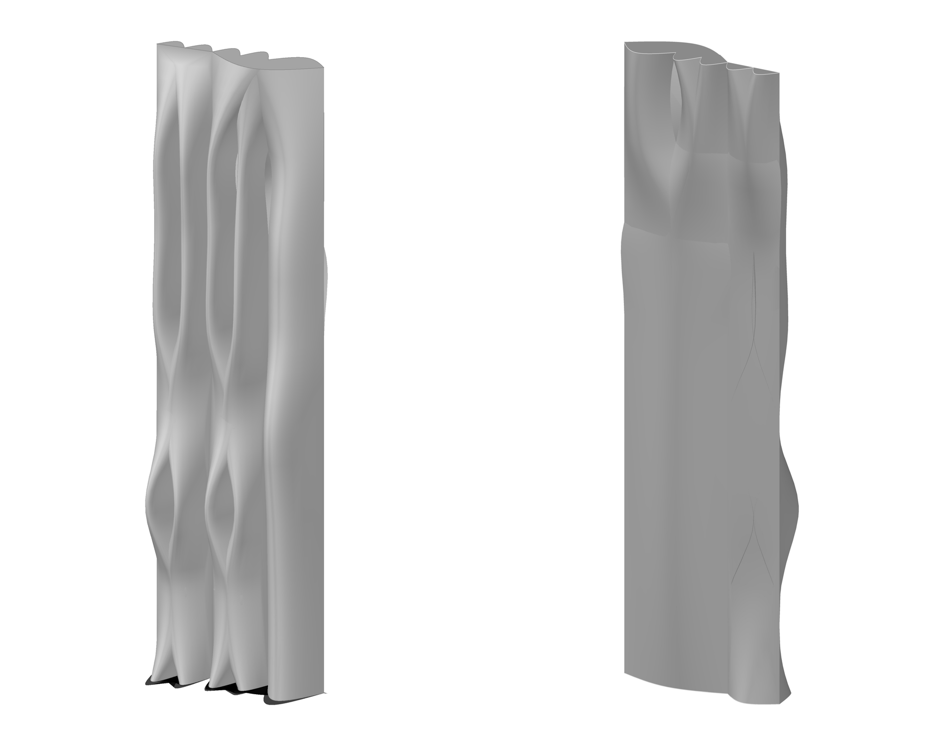 Original sculpture: front and reverse model views